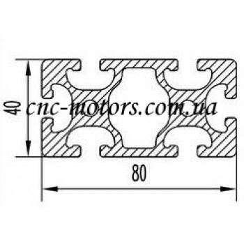 Станочный алюминиевый профиль 40х80